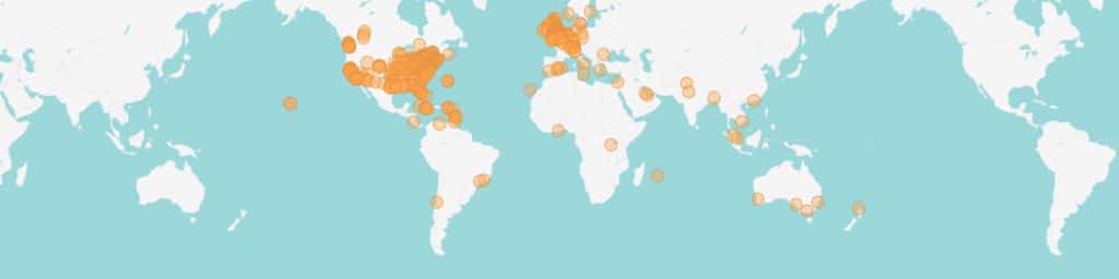 Eventbrite World Map of Attendees