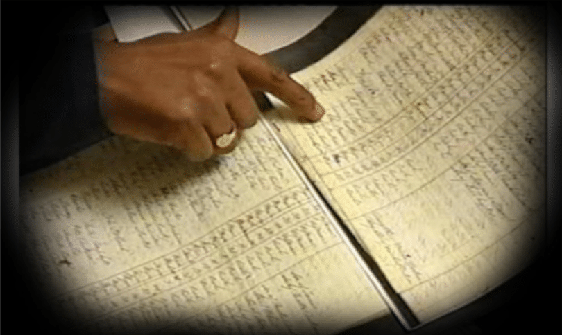 Hand identifying details in archival documents used for ancestry research