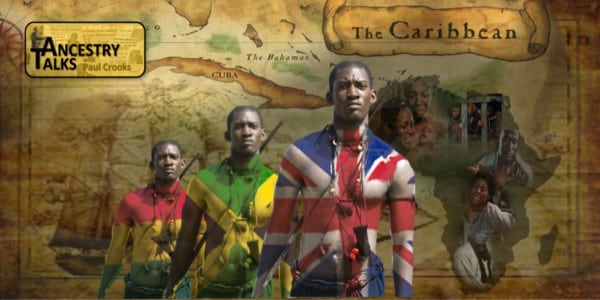 Event poster for “Tracing Black Ancestry: Reconnecting to Africa Through the Records”, an online talk on tracing African origins through Caribbean and diaspora records